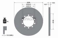 2X Pagid Bremsscheibe Voll Ø280Mm FüR Ford Transit Kasten Fa_ _ Fm_ Fn_ Fd_