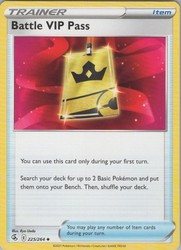 Battle VIP Pass 225/264 Uncommon Fusion Strike Pokemon Trainer Card
