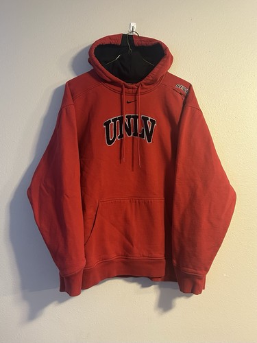 Vintage 90s Y2K Nike Center Swoosh UNLV Rebels Hoodie XL Las Vegas Heavyweight