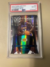 Shaquille O'Neal 2009 Panini Certified Champions-Blue #14 PSA 8 /100! POP 1 Rare