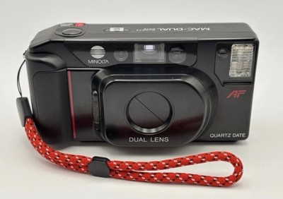 【Exc+4】Minolta MAC-DUAL QUARTZ DATE Point & Shoot Film Camera Black From JAPAN