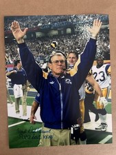 Dick Vermeil signed ST. LOUIS RAMS 8 X 10 photo   HOF 22'