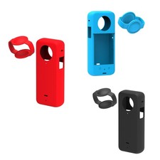 Dustproof Silicone Protective Case Cover With Lens Cover For Insta360 ONE X3 b