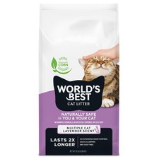WORLD'S BEST CAT LITTER Multiple Cat Lavender Scented 15-Pounds - Natural