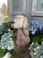 Zauberhafter Zaunhocker,Zaunstecker Hund Lord, Zaunfigur Aus Keramik,Gartendeko
