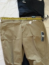 George NEW Men's Beige  Navy Blue Athletic Fit Stretch Tapered Leg Chino Pants