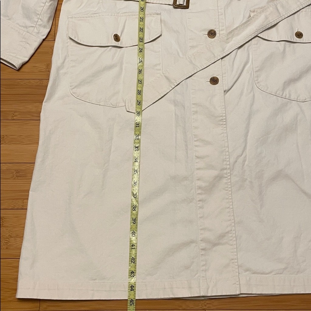 INÈS DE LA FRESSANGE X UNIQLO Trench Coat Size XL Cream Button Up Belt Pockets thumbnail 15