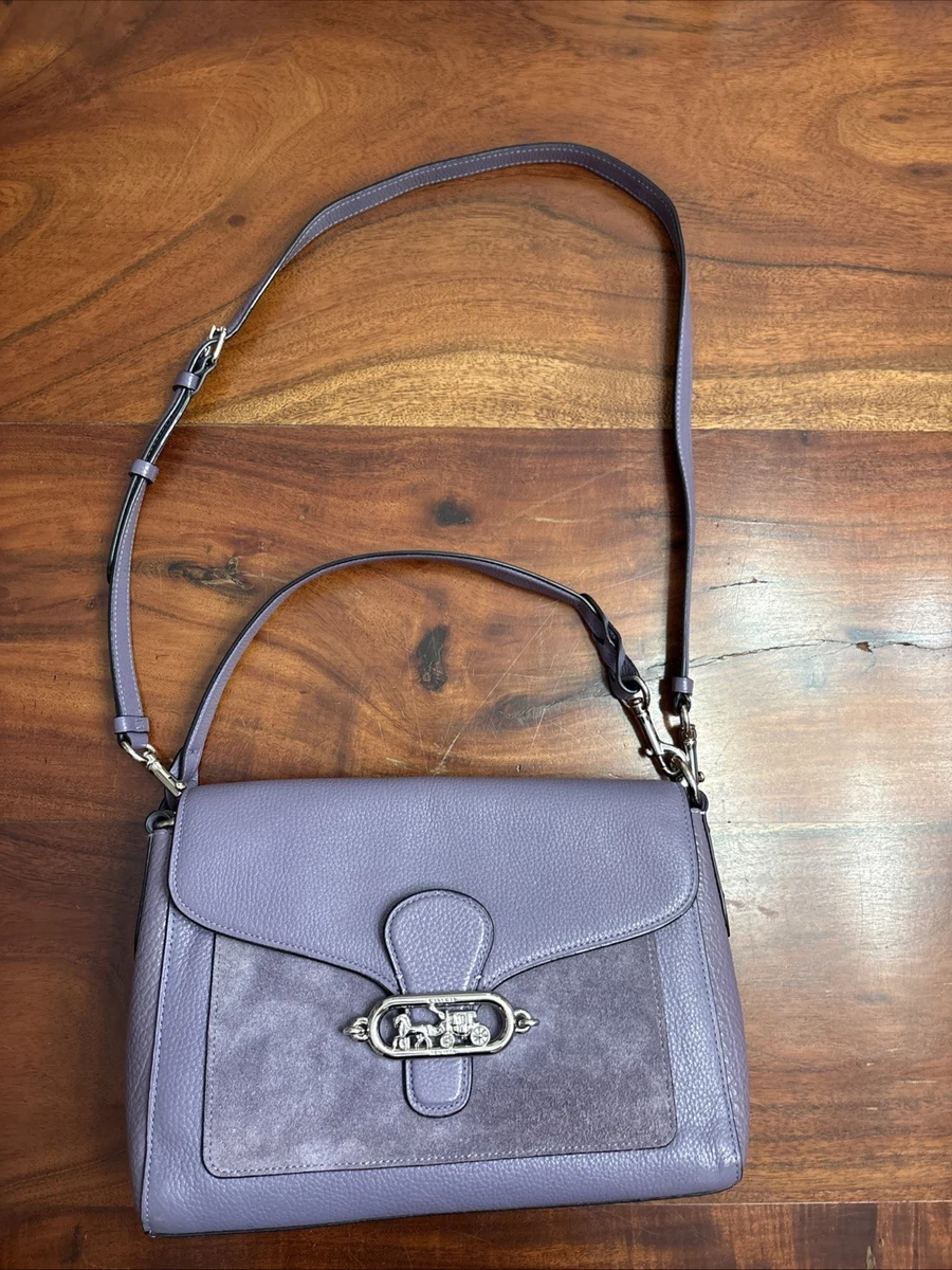 Coach Women's Suede Exterior Purple Bags & Handbags for Women for