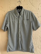 Eddie Bauer Men's Short Sleeve Plaid Shirt Button Up SizeM Wrinkle Free Classic