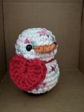 HANDMADE Crochet Plush Jeep Duck Amigurumi 2.5  - Valentines Duck