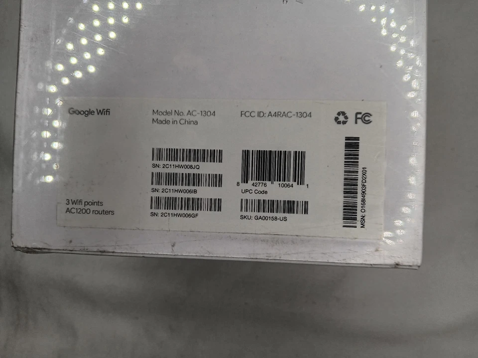 New! Sealed GOOGLE Home Wi-Fi (AC-1304) 3 Pack *3 Wi-Fi Points AC1200 Routers* - Image 3 of 4