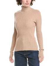 In2 By Incashmere Ribbed Turtleneck Cashmere-Blend Sweater Women's