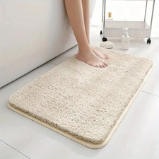 Water Absorbent Anti-Slip Bathroom Mat Thick Long Hair Washable Rug