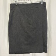 Ann Taylor Pencil Skirt Gray Micro Dot Classic Size 6 Career Office Classic