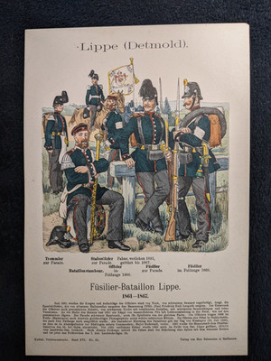 Uniformenkunde by Richard Knotel:  Bande XVI No.33 - Lippe Detmold 1861-1867