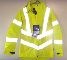 NWT PORTWEST HI-VIS LADIES BREATHABLE SAFETY WORK RAIN JACKET LW70 SIZE XS