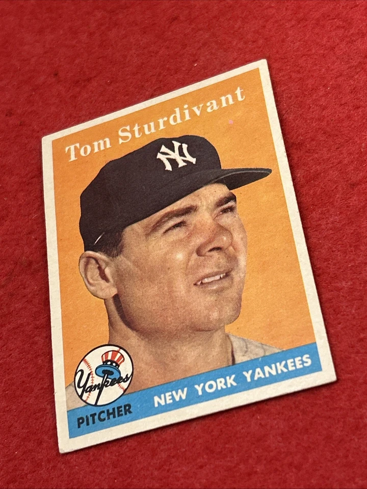 1958 Topps Tom Sturdivant #127 New York Yankees - Image 2 of 4