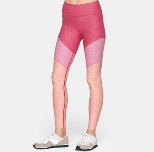 Outdoor Voices Warmup 7/8 Leggings Small S Flamingo Pink Hot Pink Color Block