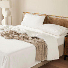 1000 Thread Count Egyptian Cotton Queen Sheet Set, 4 Pieces, White