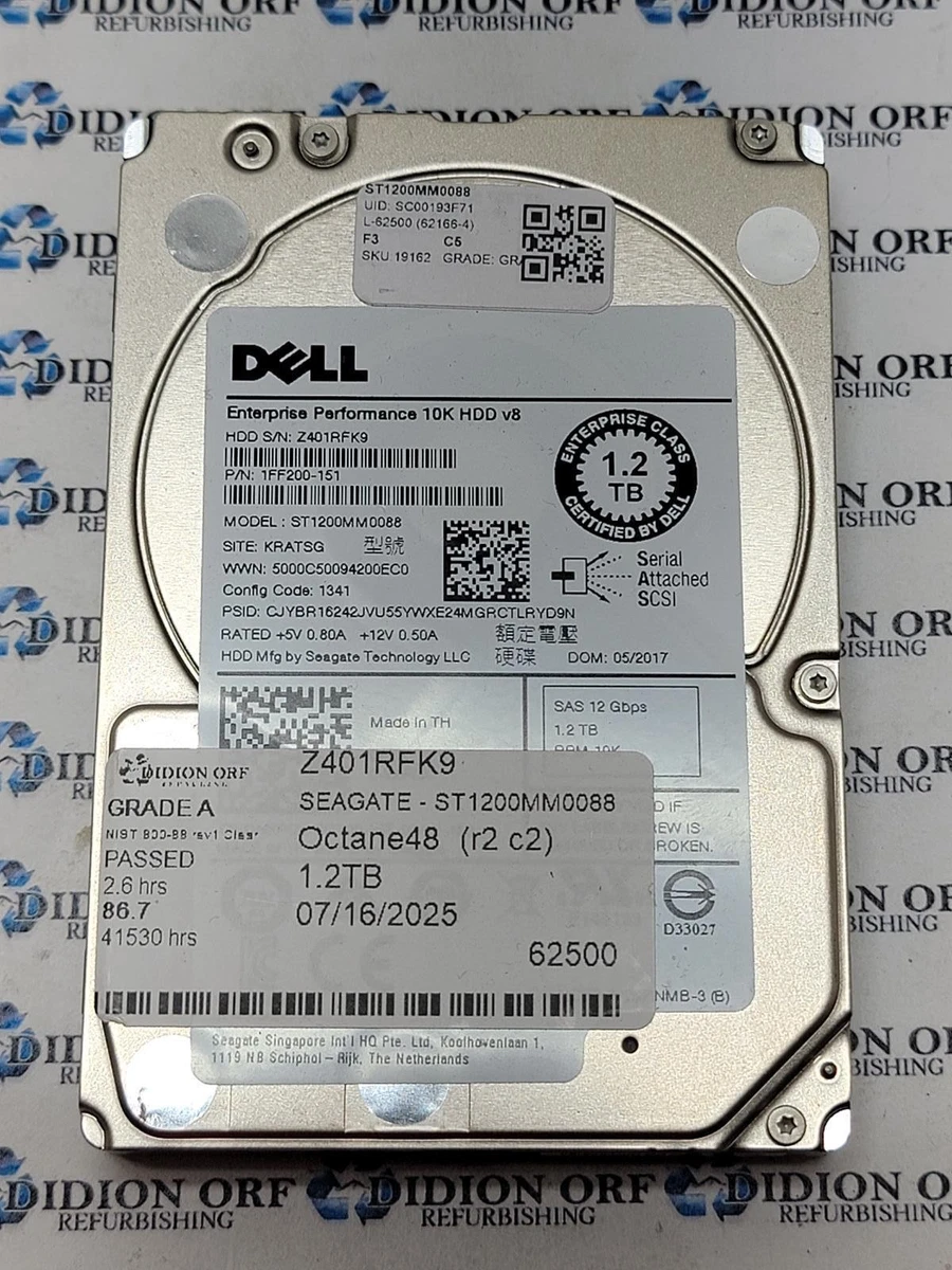 Dell 1.92TB 12Gb/s 2.5" SAS Solid State Drive Bundle With Tray, Compatible PowerEdge