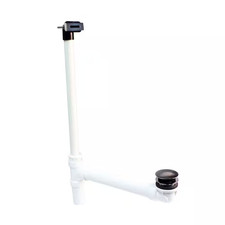 Tip-Toe Drain Low Profile Sch. 40 PVC Tub Waste Tiptoe Drain and Linear Overflow