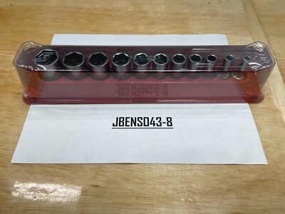 Snap-on Tools USA NEW 11pc 3/8'' Drive SAE Semi-Deep 6pt FDX Socket Set 211YFSSY