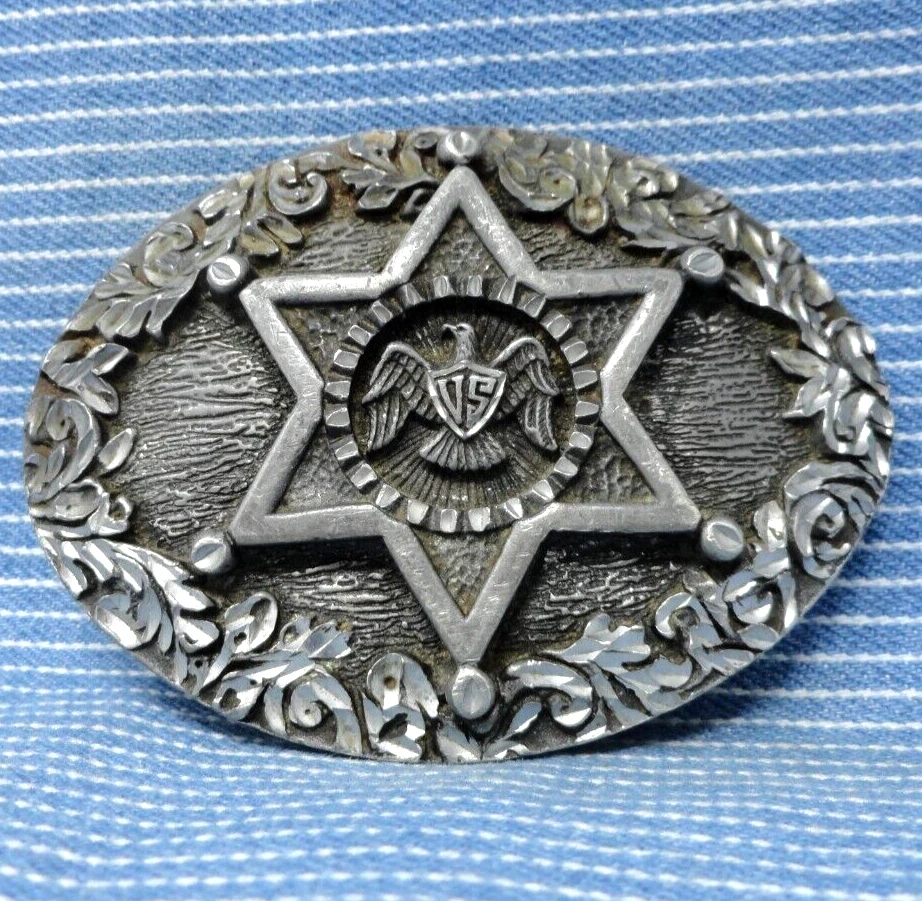 Fivela de cinto Star Badge EUA Eagle Western Scroll vintage anos 90 ege EUA .TWY710 - Imagem 2 de 4