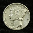 Mercury Silver Dime. 1936 P. EF. Lot # 9049-54-518