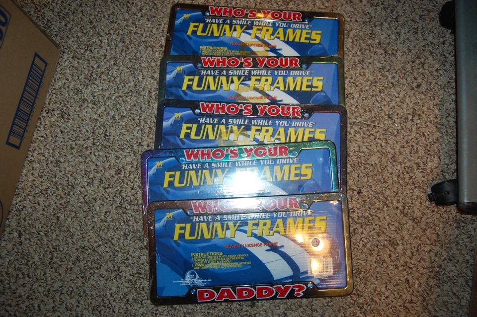 Who's Your Daddy Novedad Marco de matrícula MARCO DIVERTIDO LOTE DE 5 PAQUETES Foto 2 de 4