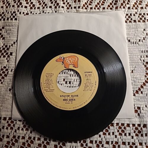 Bee Gees 45 RPM - Stayin' Alive / If I Can't Have You - RSO  RS 885. 1977 - Imagen 1 de 6