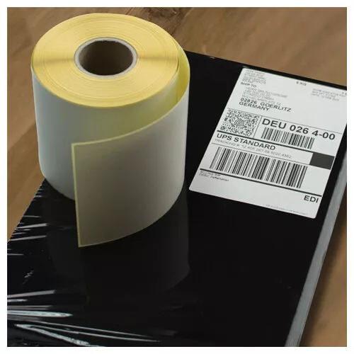 350Stk. Thermo Etiketten 102x152mm auf Rolle selbstklebend Thermodirekt Papier - Bild 3 von 5