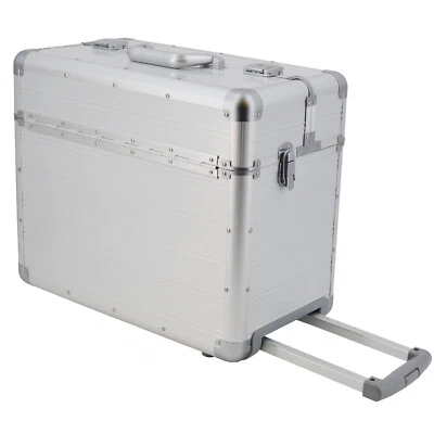 SONOVO XXL Pilotenkoffer EXCELSIOR Businesstrolley Case Aluminium silber 45165
