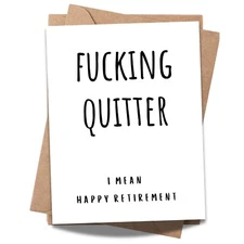 Funny Retirement Card for Coworker, Colleague, Friend - Humorous Retirement Gift