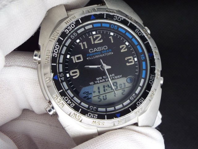 casio moon phase fishing watch