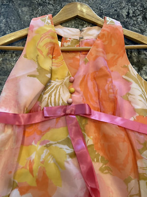 chinese dress ladies Mac Duggal 11406 - High Low Floral Printed Chiffon Overlay A-Line Dress