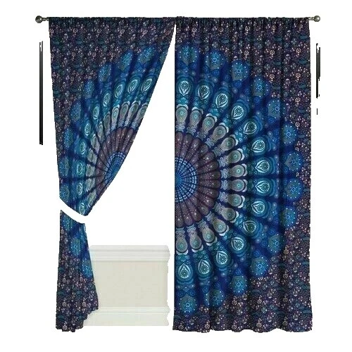 Ventana pictórica Algodón Cortinas para Puertas