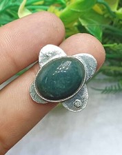 Lovely Aventurine Gemstone 925 Sterling Silver Plated Handmade Boho Ring Gift 