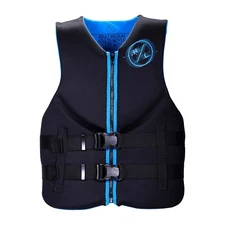 Men's HYPERLITE Indy CGA Wake Vest Life Jacket - Black/Blue