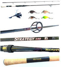 kit spinning canna + mulinello + artificiali trota fiume lago torrente