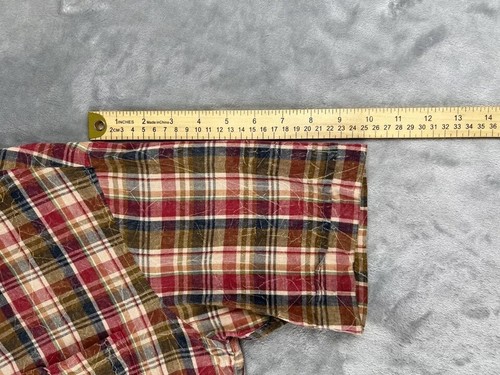 BROOKS BROTHERS Shirt Mens M Madras Plaid Tartan Button Down Slim Cotton Red - Picture 6 of 6