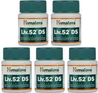 5 Bottles Himalaya Liv*er 52 (DS) Double Strength Herbal LiverCare Repairs Liver