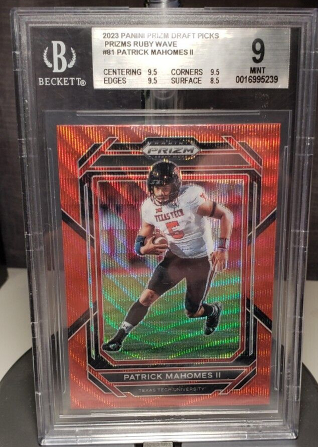 2023 Panini Prizm Draft Picks 81 Patrick Mahomes Ruby Wave Beckets 9