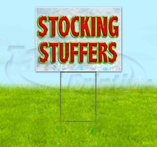 STOCKING STUFFERS 18x24 Yard Sign Corrugated Plastic Bandit Lawn CHRISTMAS