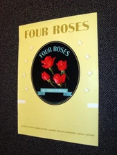 Circa 1960s Four Roses Whiskey Poster