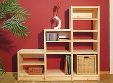 Regal Regalsystem Stufenregal  Holz Kiefer massiv  flexibel & erweiterbar