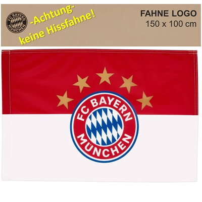 Fahne FC Bayern München Logo 150x100 cm ohne Stock Flagge Zimmerfahne Sterne FCB