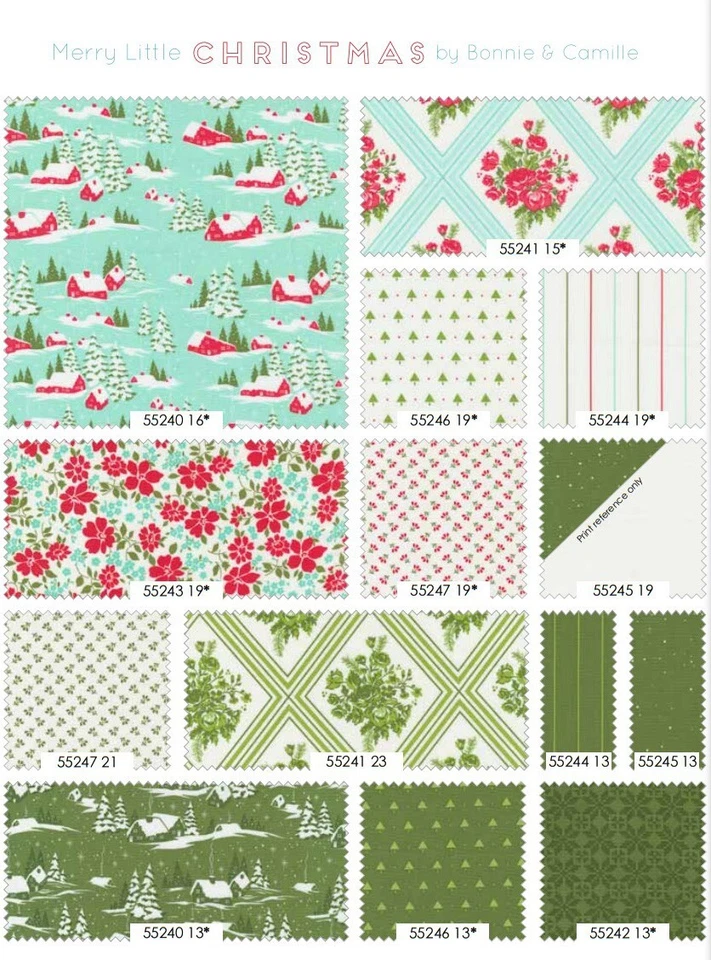 Feliz Navidad 36 piezas Juego de muestra Tela Moda Edredón Bonnie & Camille Foto 2 de 4