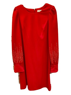 calvin klein red dress with gold zipper NWT Size 10 black shirts