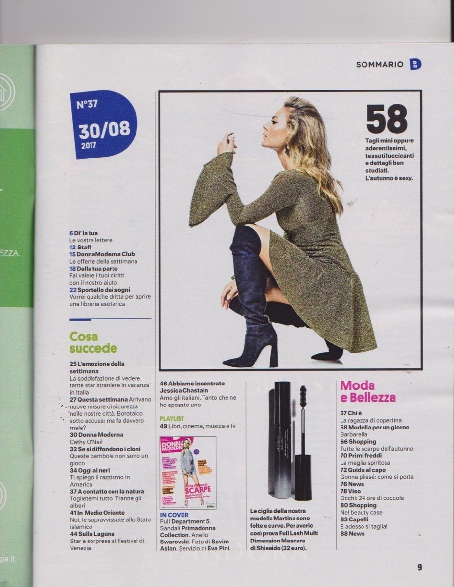 2017 08 30 - DONNA MODERNA - 30 08 2017 - N.37 - ANNO XXX - MARTINA VALLERY  | eBay