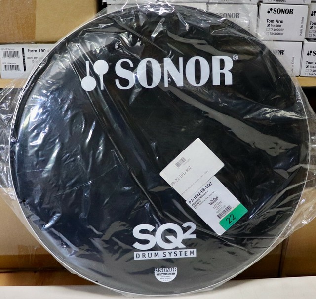 Sonor 22" SQ2 Black PowerStroke3 Bass Drum Head Sonor White Logo PB 22" B/L SQ2 eBay